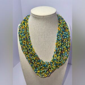 NEW Beaded‎ Multistrand Necklace - handmade in India.